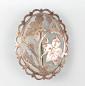 Preview: Silberne Brosche Blumen