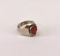Preview: Ring 835er Silber brauner Stein Stempel Schwalbe Gr. 55