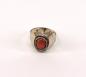 Preview: Ring 835er Silber brauner Stein Stempel Schwalbe Gr. 55