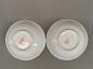 Preview: 2 handgemalte Kompottschalen gelbe Rose