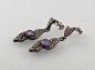 Preview: Silberne Amethyst-Ohrstecker L 4 cm