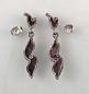 Preview: Silberne Amethyst-Ohrstecker L 4 cm