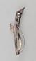 Preview: Silberne Brosche Schlaufe L 5,5 cm