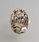 Preview: Filigraner Gold-Ring mit Perle