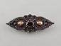 Preview: Filigrane Silber-Brosche Granat 4,5x2cm