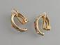 Preview: Vintage Ohrclips Modeschmuck bunte Steine 2,5x1,5x0,8cm