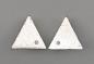 Preview: Vintage Ohrclips Modeschmuck Dreieck weiße Steine 3x3cm