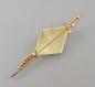 Preview: Modeschmuck-Brosche Vintage Art déco Strassstein