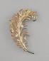 Preview: Modeschmuck-Brosche Vintage Feder Strasssteine