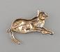 Preview: Modeschmuck-Brosche Vintage Leopard