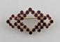 Preview: Modeschmuck-Brosche Vintage Granat