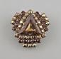 Preview: Modeschmuck-Brosche Vintage gelb-braune Strasssteine