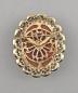 Preview: Modeschmuck-Brosche Vintage Gemme vergoldet