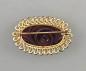 Preview: Modeschmuck-Brosche Vintage Tigerauge