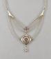 Preview: Jugendstil Collier mit roten Steinen