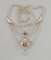 Preview: Jugendstil Collier mit roten Steinen