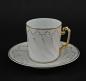 Preview: SammelgedeckTasse mit Untertasse Golddekor