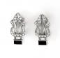 Preview: Onyx Ohrclips Swarovski Steine