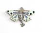Preview: emaillierte Jugendstil Anhänger Brosche Elfe