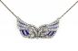Preview: emailliertes Jugendstil Collier Swarovski