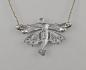 Preview: emailliertes Collier mit Schmetterlingsfrau