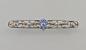 Preview: emaillierte Jugendstil Brosche Swarovski