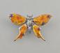 Preview: emaillierte Brosche Schmetterling