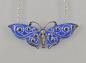 Preview: emailliertes Collier Schmetterling