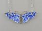 Preview: emailliertes Collier Schmetterling