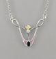 Preview: emailliertes Jugendstil Collier mit Onyx