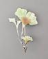 Preview: emaillierte Ginkgo Brosche
