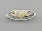 Preview: emaillierte Brosche Jugendstil