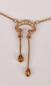 Preview: Collier rotvergoldet mit Citrin Zirkonia Perle