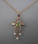 Preview: Jugendstil Collier mit Peridot