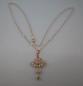 Preview: Jugendstil Collier mit Peridot, Rubin, Perlen
