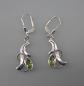 Preview: Jugendstil Ohrringe mit Peridot