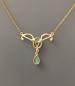 Preview: Collier gelbvergoldet mit Opal