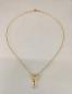 Preview: Silber vergoldet Collier mit Blautopas