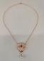 Preview: Collier rotvergoldet Granat Perlen