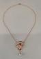 Preview: Collier rotvergoldet Granat Perlen