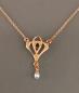 Preview: Collier gelbvergoldet Smaragd Perle
