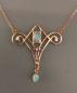 Preview: rosévergoldetes Collier mit Opalen Jugendstil