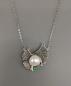 Preview: Smaragd Perlen Collier mit Markasiten
