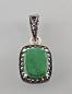 Preview: Grüne Jade Anhänger Markasiten 1,2x2,5cm