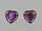 Preview: Amethystfarbene Glas Ohrringe Herz