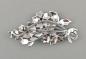 Preview: Markasiten Granat Brosche 3x6cm