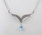 Preview: Blautopas Perlen Markasit Collier