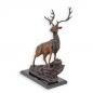 Preview: Bronze Skulptur Hirsch auf Felssockel
