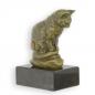 Preview: Bronze Skulptur Katze sitzend