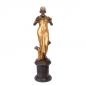 Preview: Bronze Skulptur Jugendstil Dame farbig